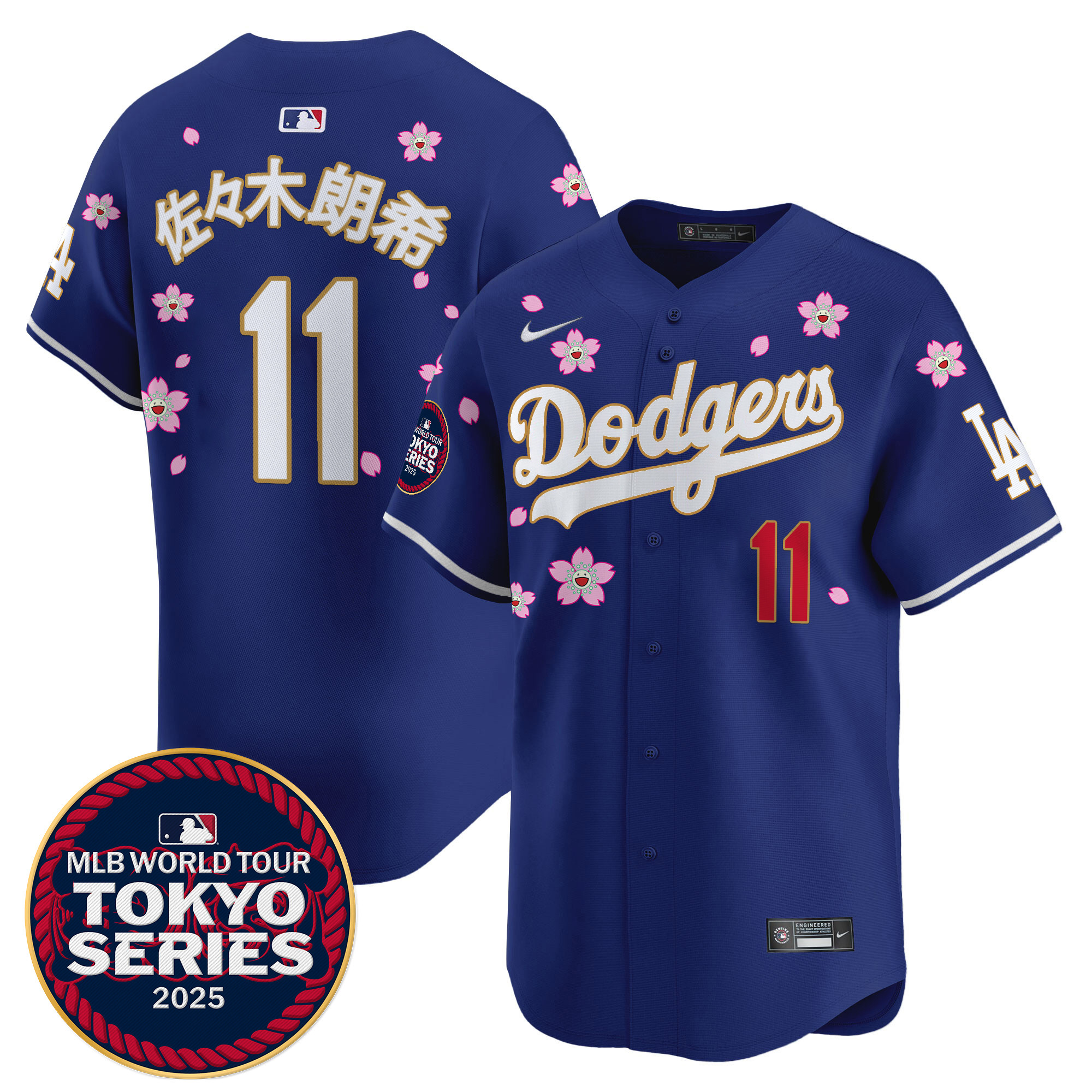 Men Los Angeles Dodgers #11 R Sasaki Tokyo Series blue Limited Stitched 2025 Jersey->los angeles dodgers->MLB Jersey